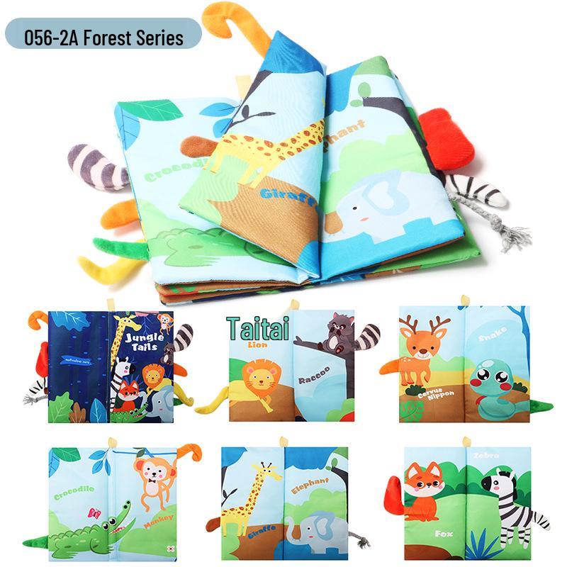 Cartea de pânză senzorială pentru bebeluși: Temă Ocean & Pădure