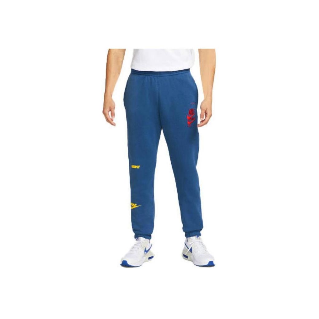 Nike Alphabet Logo Print Drawstring Jogger Sweatpants Men Bottoms Blue DM6872-407