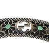 Used 9539 Flower Crystal Bangle 607107 J7457 8137 7986 16 Double G Arabesque Smoked Finish Interlocking G Ag925 Women's