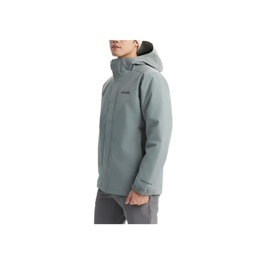 Columbia Omni-Heat 3-In-1 Hooded Zipper Fashion Duck Down Insulated Waterproof Warm Reflective Jacket Men jackets Gray XE5798-342