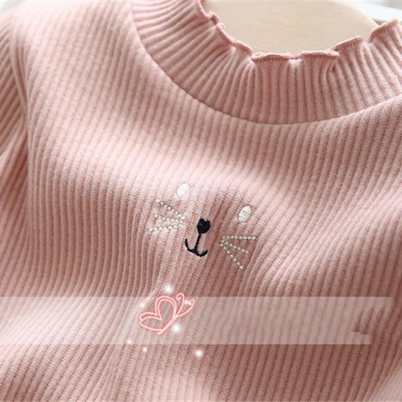 Fashion Girls Sweaters Winter Children Cartoon Kids Warm Velvet Thick Kids Sweater Girls Outwear