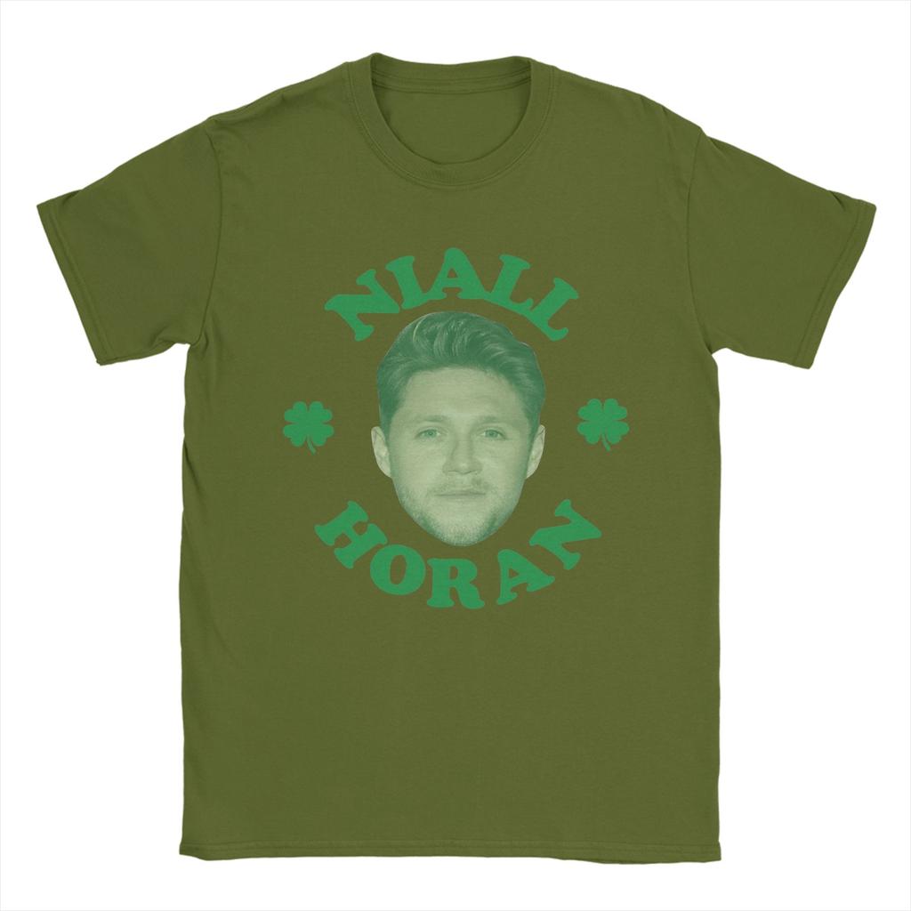 Niall Horan Irish Shamrock St Patricks TShirts Unisex Novelty Cotton Tees Crewneck Short Sleeve T Shirts Printed Tops
