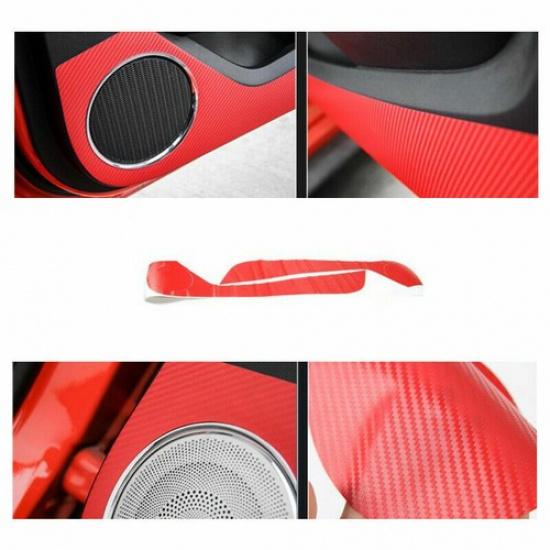 Carbon Fiber Car Door Anti Kick PVC Pad Protective For Ford Mustang 2015-2018