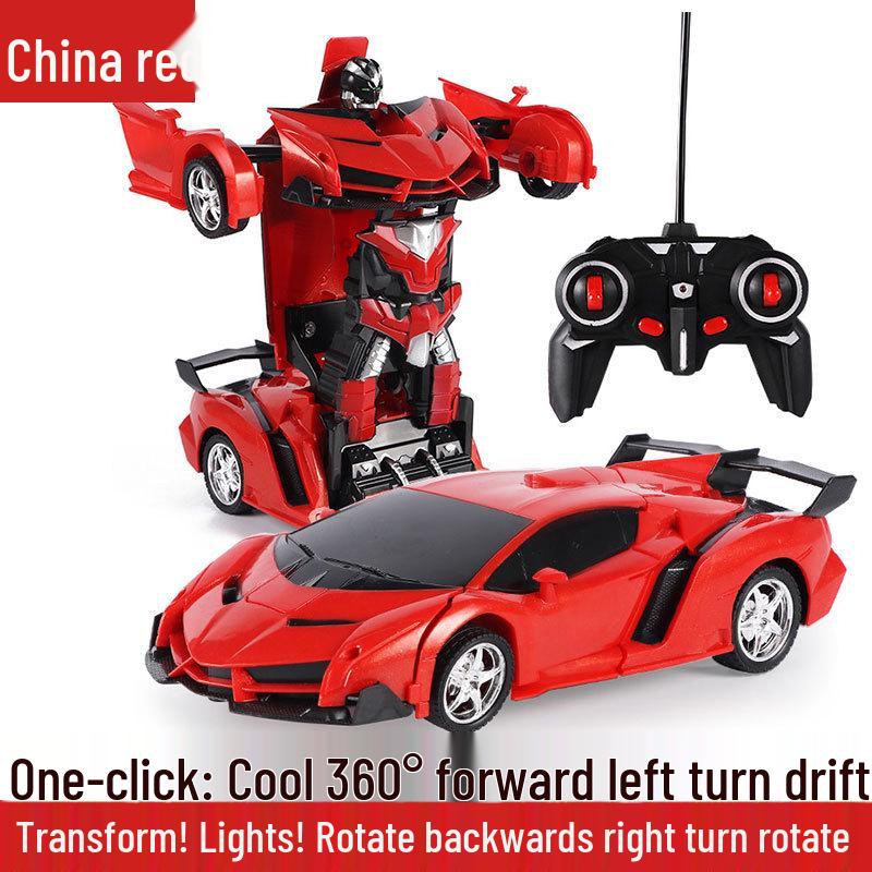 1:18 Remote Control Car Toy - One-Button Transforming Robot Model for Kids