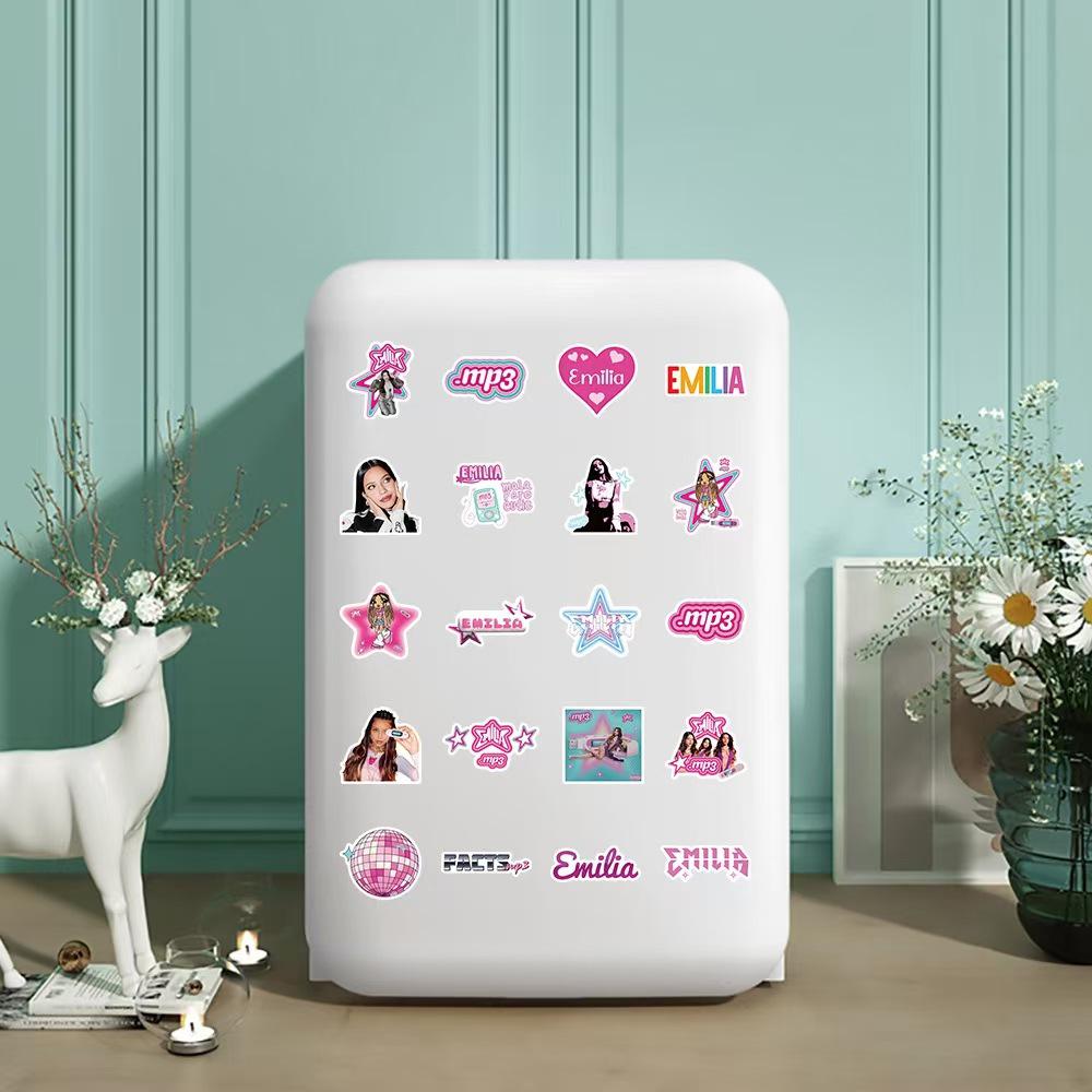 50pcs Emilia Singer Waterproof DIY Creative Notebook Stickers
