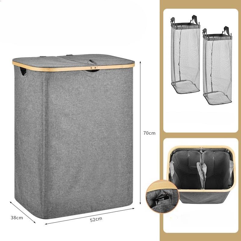 Folding Dirty Laundry Basket Removable Laundry Baskets Portable Clothes Organizer Hamper Large Bathroom Storage Hampers with Lid