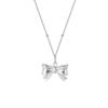3D Sweet Bow Necklace for Women Summer Light Luxury Niche Design Ins Style Simple Exquisite Wholesale Collarbone Chain