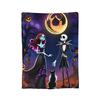 The Nightmare Before Christmas Flannel Blanket Jack And Sally Throw Blankets for Bed Sofa Couch 200x150cm Rug Piece,