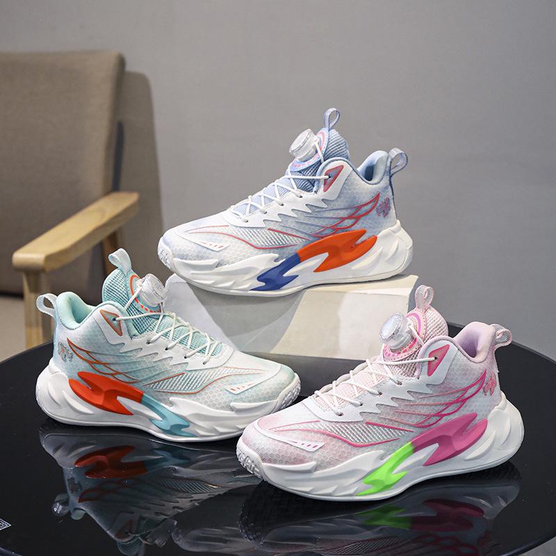 2026 Kids' Breathable Non-Slip Basketball Shoes for Boys & Girls - Mesh Training Sneakers