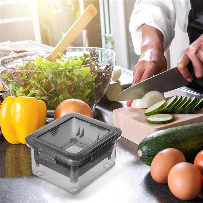 ABBP-Efficient Tofu Press With 3-Layer Draining System - Built-In Drainage, Dishwasher Safe, Ideal For Kitchen Cooking
