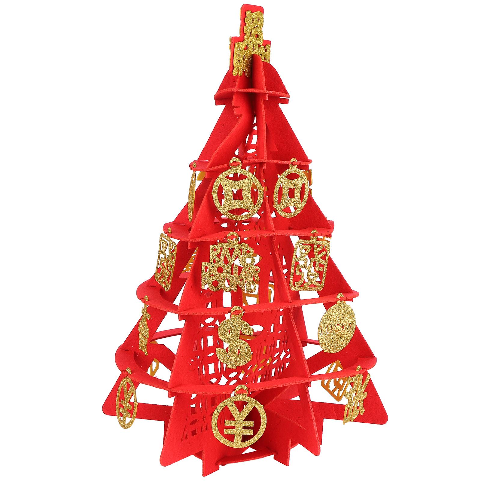 

DIY Felt Tree Decorations for Garden Courtyard Party New Year Wedding Party Room Ornaments