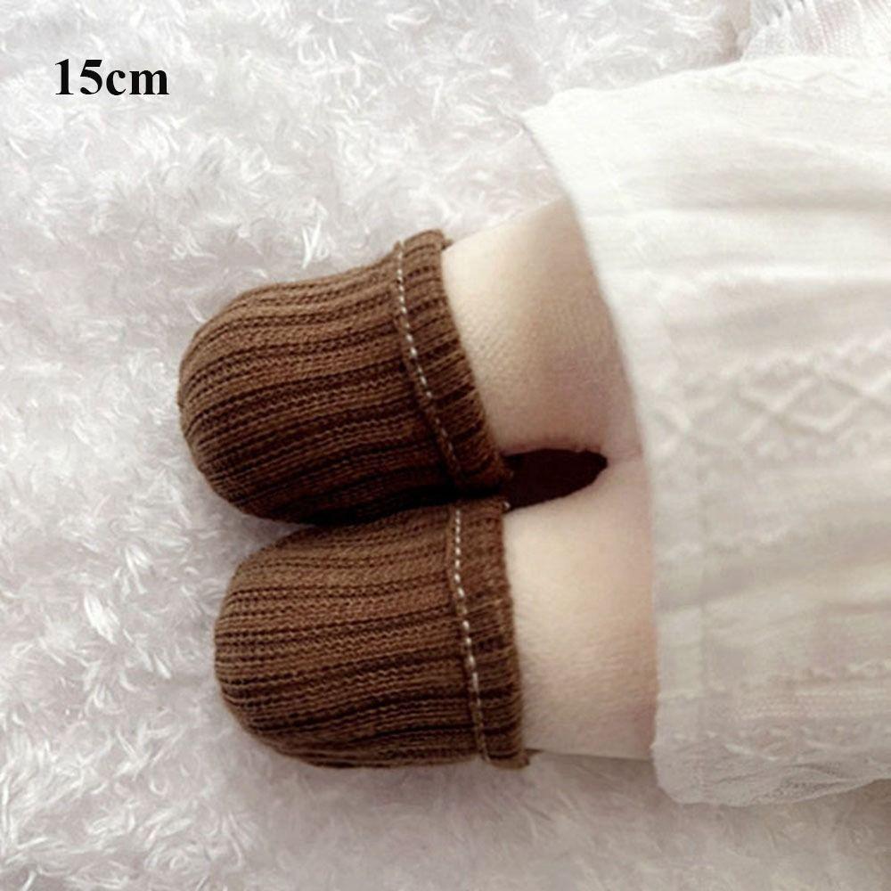 

1 пара Милые носки-гольфы с плюшевой куклой принцессы 15/20 см, Хлопковая одежда для кукол, Модные кукольные хлопковые носки в рубчик, Одежда 15cm