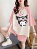Plus Size Women's Loose Short Sleeve Cartoon T-Shirt - Korean Style Summer Top