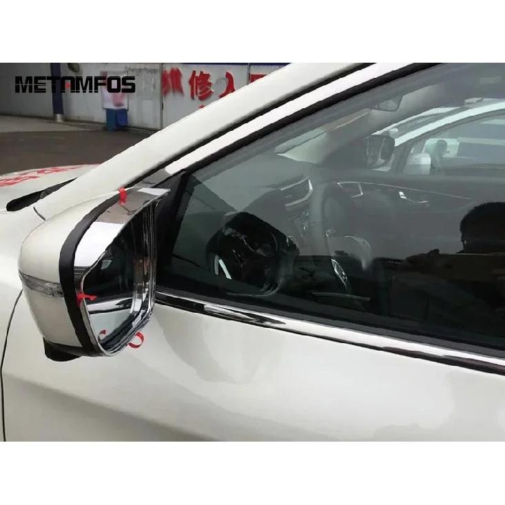 Rear View Side View Mirror Visor Sun Shade Rain Guard Shield For Nissan Murano 2015- 2024 Chrome Accessories Car Styling