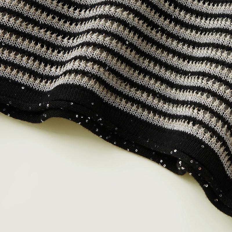 Sinoford Women's Crew Neck Loose Thin Long Sleeve Knitted Sweater