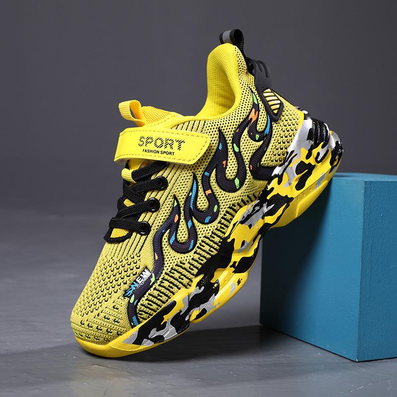 2025 summer new middle-aged and older children boys children's sports shoes running shoes mesh breathable non-slip running shoes