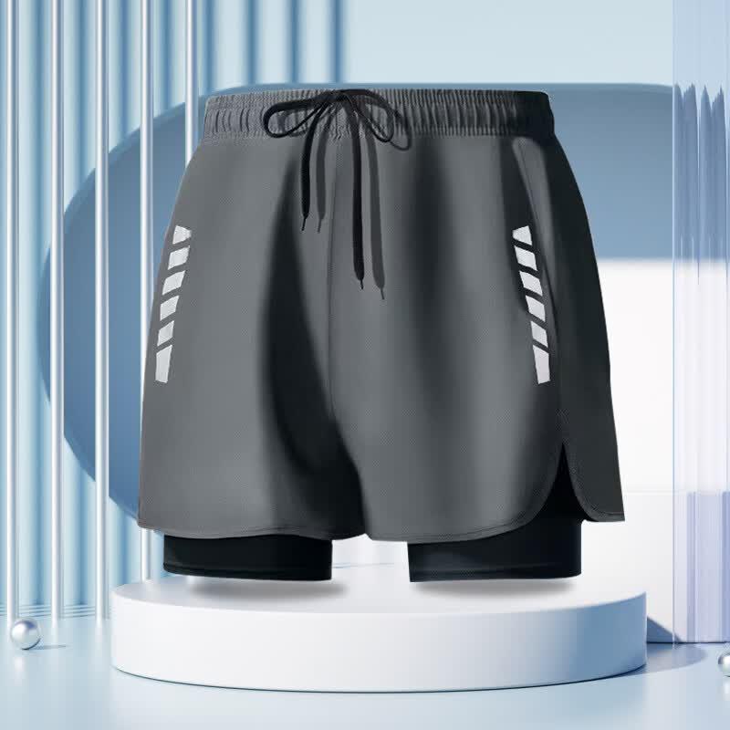 Junwen Men s Breathable Quick-Dry Boxer Swim Trunks