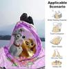 1pc Lady and The Tramp Printing Blanket - Soft, All-Season Throw for Office Blanket, Car, Travel
