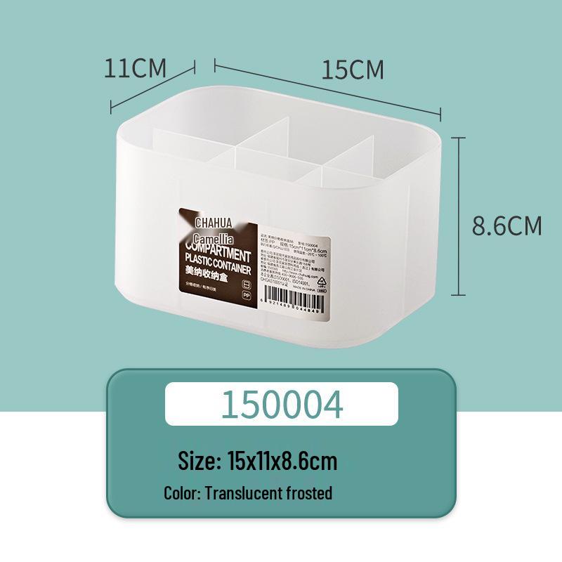 Camellia Cosmetics Organizer: Plastic Desktop Box for Makeup, Lipstick, Jewelry, and Office Supplies