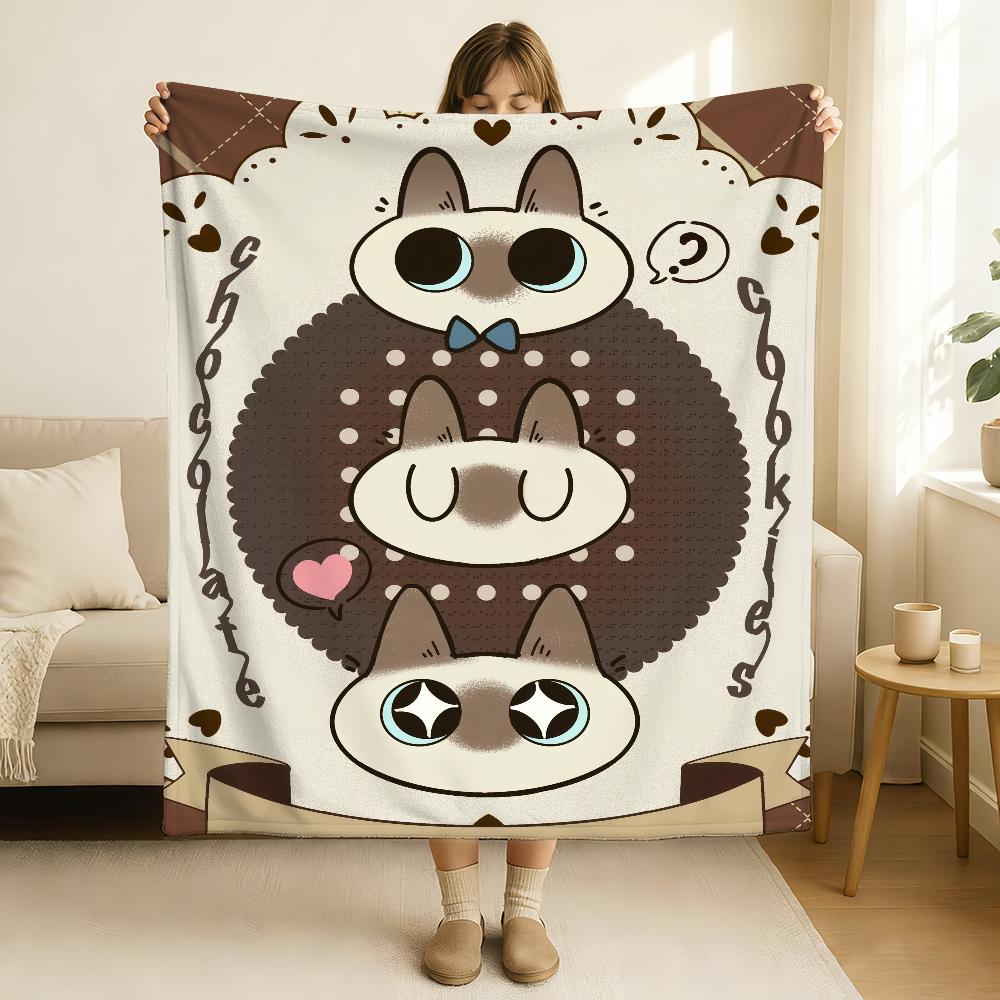 Cartoon Cute Nobeko xiaodouni Blanket Soft and Skin Friendly For Couch Bed Napping Bedspread All Seasons Comforter