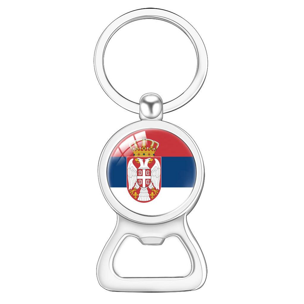 Flag Flag Bottle Opener Keychain International Sports Events Beer Bottle Opener Metal Keychain Backpack Decor Party-Celebration