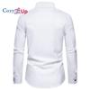 Cozy Up Herren Langarmshirt mit Dreiecksausschnitt und Tasche in Kontrastfarbe
