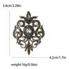 Spilla Moda Retro in Lega Geometrica Barocca Vuota con Strass di Vetro, Gioiello Squisito per Temperamento, Spilla da Colletto