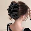 Elegant Large Bow and Flower Style Hair Claw Clip for Women - Chiffon and Fabric Design