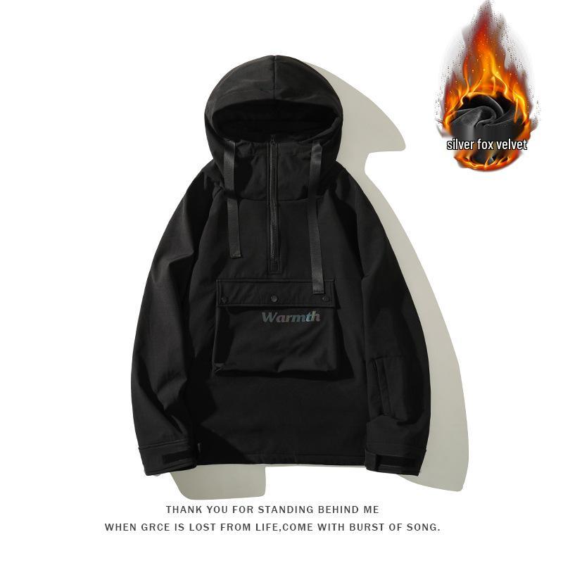 Unisexová zateplená lyžařská kombinéza s kapucí - Trendy zimní sportovní oblečení pro páry