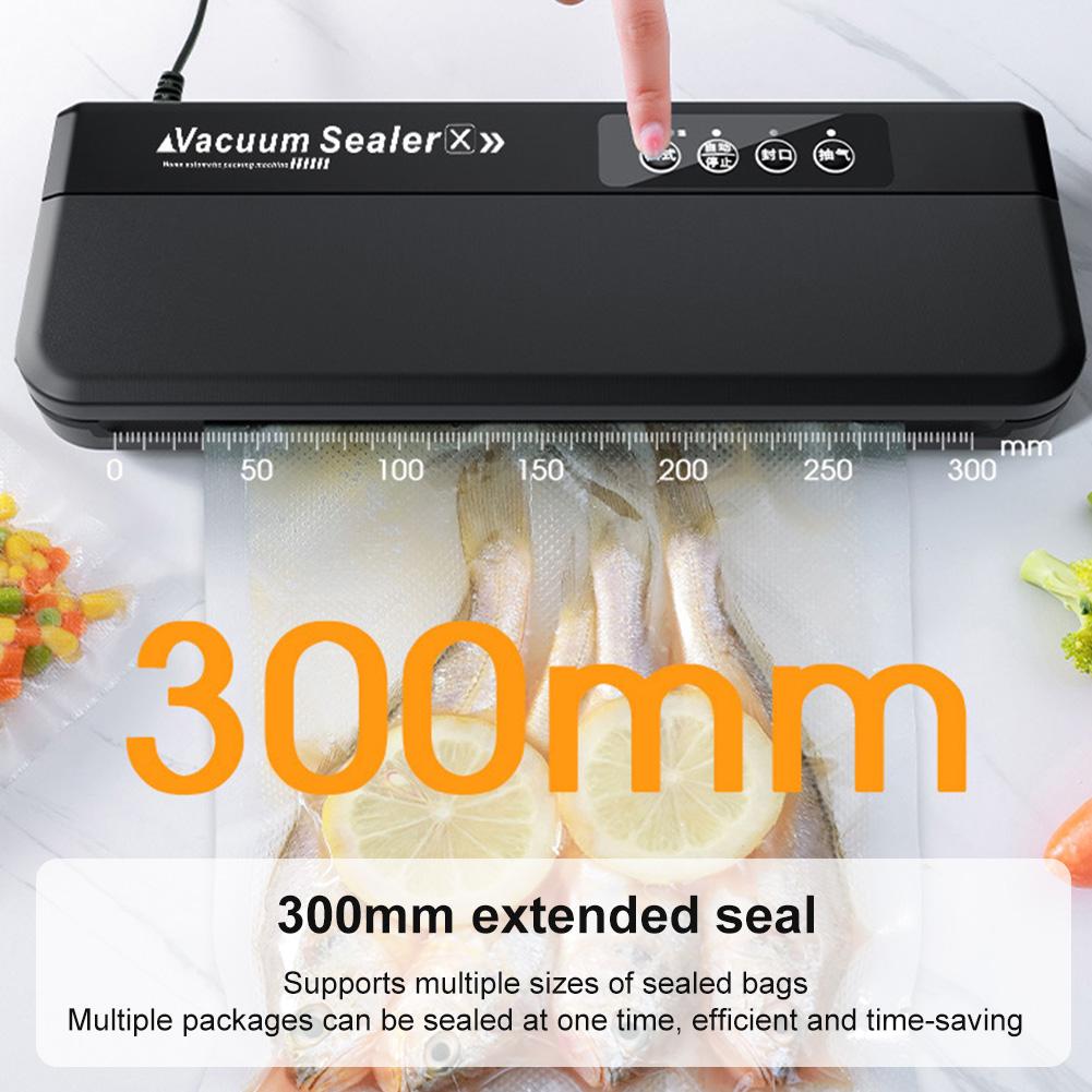 Food Vacuum Sealer Machine Dry and Moist Food Modes 60KPA Automatic For Food Preservation With 10Pcs Bags