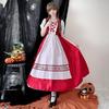 JUNDOMECY Halloween Cosplay Little Red Riding Hood Costume for Luxurious and Plus Size Outfit with Fairytale Character Costume for Cultural Stage and