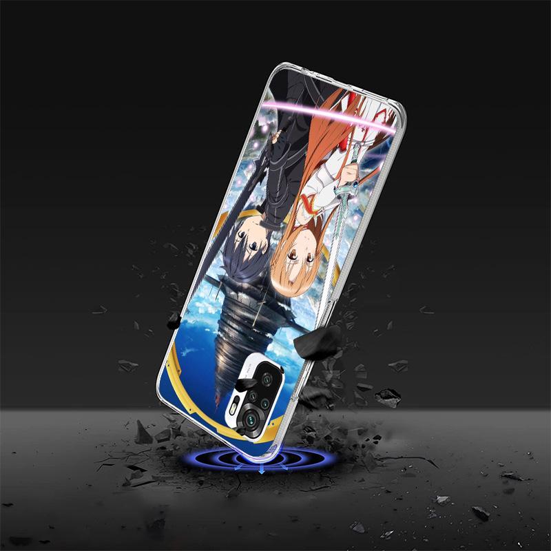 Sword Art Online Anime Handyhülle für Handyhülle für Xiaomi Redmi Note 15 14 14S 13 Pro Plus 12 12S 11S 11E 10S 10 11T 5G Einzigartig