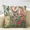 Australian Native Local Birds And Plants Cushion Cover Durable Hypoallergenic Organic Linen Pillow Cover Washable Skin-Friendly