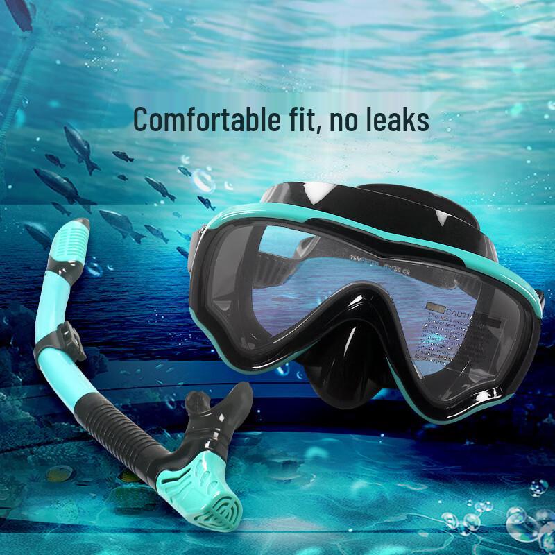 Shabate Adult Large Frame HD Anti-fog Dive Mask & Snorkel Set Adult