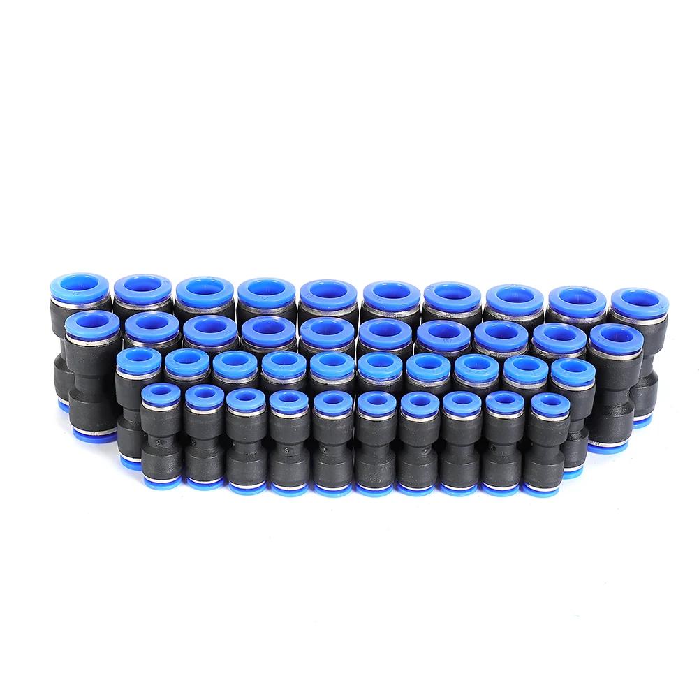 Push Connect Air Line Fittings With Ergonomic Oval Release Ring Allowing Hand Operation For 6mm To 12mm Tubing Connections