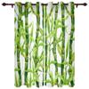 Gold Leaves on Black Background Window Curtain for Living Room Bedroom Home Decor Kitchen for Window Drapes