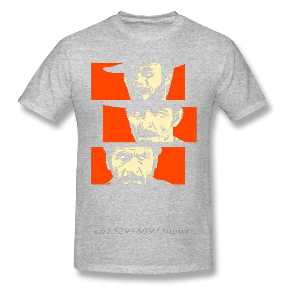 The Good the Bad and Ugly Blondie Angel Eyes Tuco Cowboy T Shirt Male Quality Il buono brutto cattivo Crewneck Tee shirt