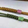 Barrel Paracord Bead Bracelet Keychains Handcraft Pendant DIY Outdoor Accessory