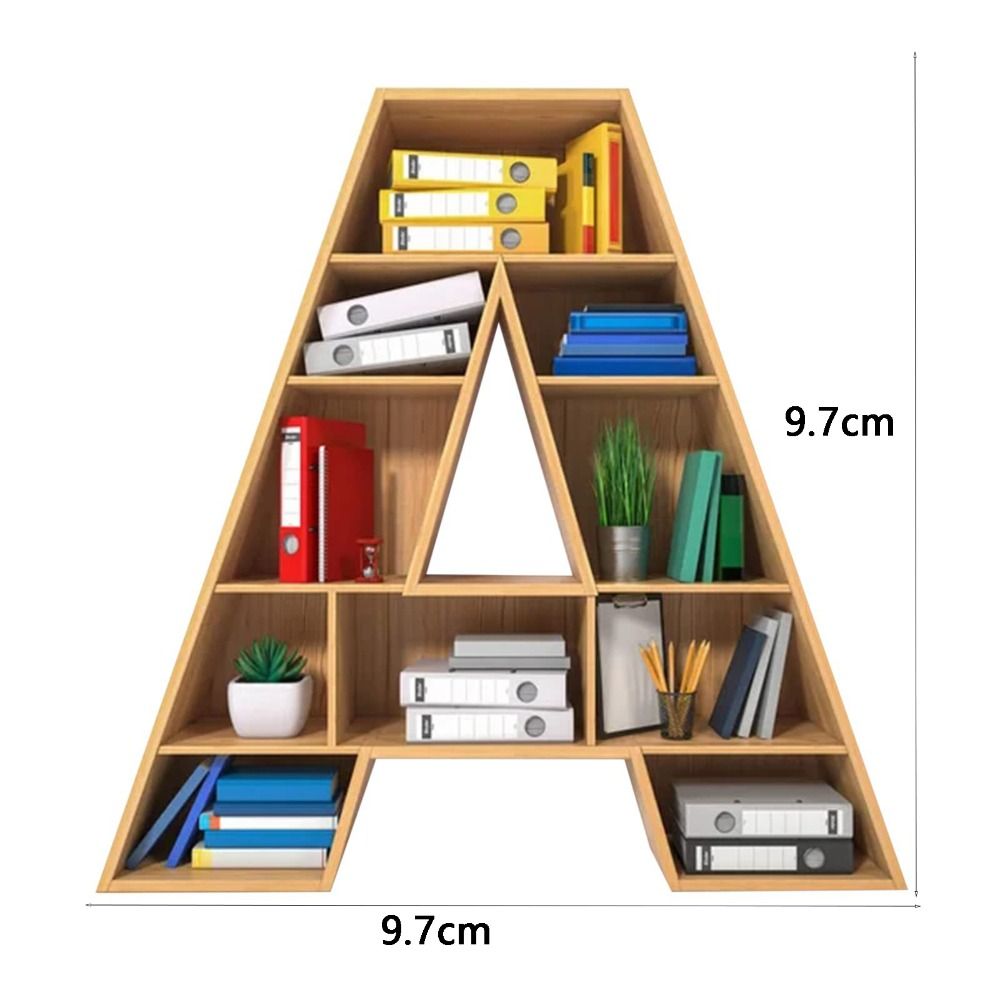 Personalized 26 Letter Bookshelf Pendant Acrylic Hanging Ornament Christmas Tree Decoration  Couple