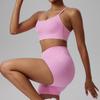 Plus Size Yoga Set: Beautiful Back, High Waist Shorts, Quick Dry Fitness Outfit