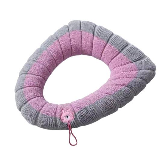 Toilet Seat Cover Mat Soft Velvet Fabric Universal Bathroom Toilet Seat Cover Washable Closestool
