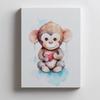 Monkey With Heart Monkey With Heart, 30X40 Cm, Unframed, Premium Canvas On Stretcher
