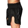Leone 1947 Muay Thai Kickboxing Shorts, Unisex [ESSENTIAL THAI SHORTS], Satin Material, Elastic Waist, Size M/Black, ABE20 [Authentic]