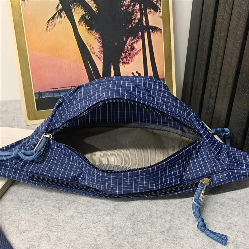 Waterproof Nylon Sling Bag for Unisex Multiple Pockets Outdoor Travel Waist Pack