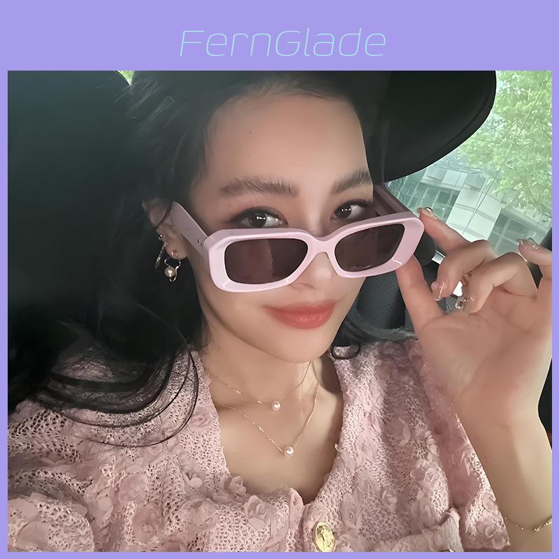 Female Square Frame Sunglasses With Uv400 Protection For Outdoor Activities And Fashion Style