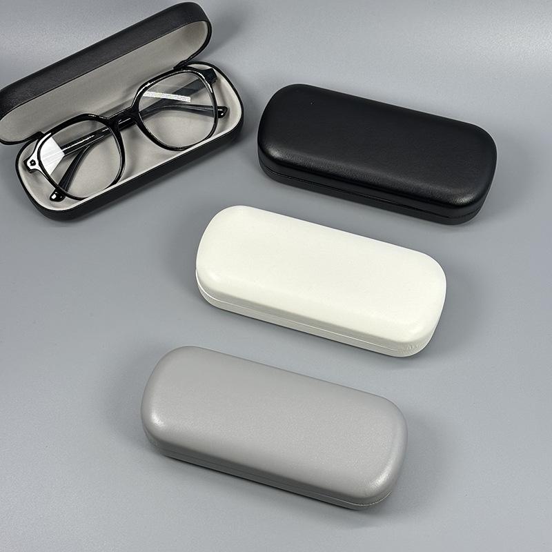 Simple Round Headed Glasses Case, Portable Pressure Resistant Sunglasses, Myopia Glasses Storage Box, Leather Optical Lens Case