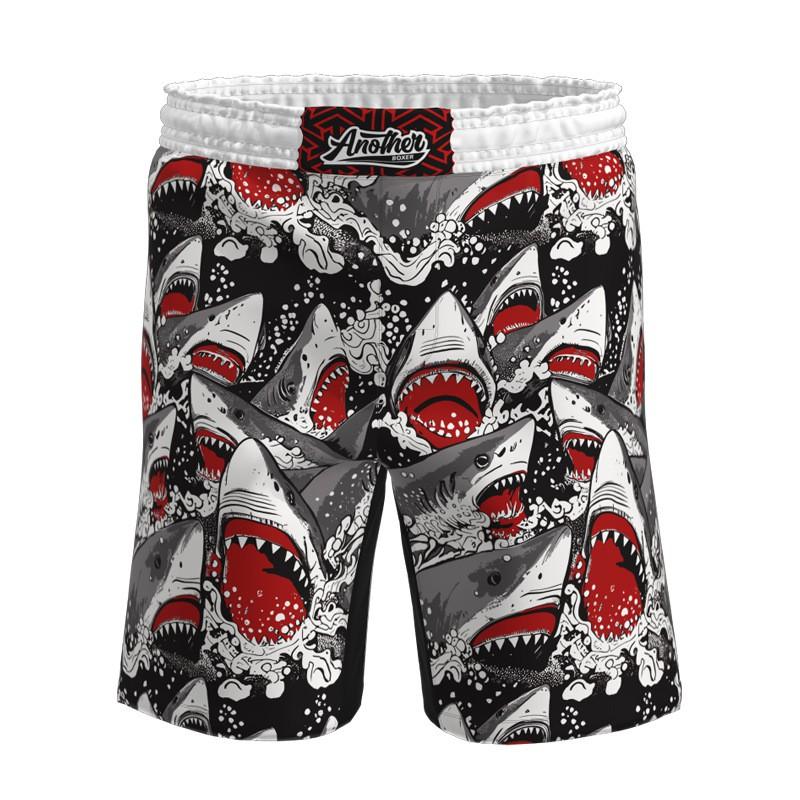 Mens MMA Shorts 4-Way Stretch Grappling BJJ Training Fighting Competition
