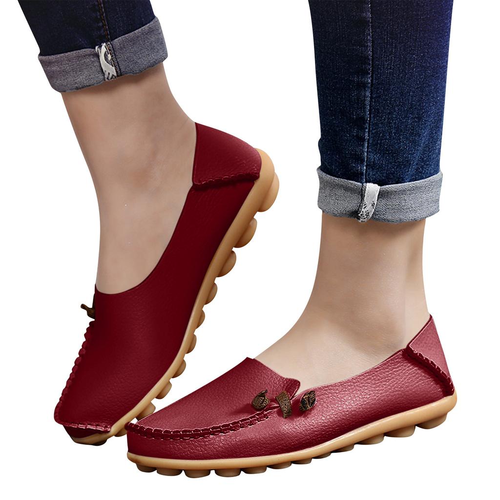 Orthopädische Loafer Schuhe Für Damen Orthopädische Leder Loafer Business Schuhe Für Damen Leichte Flats Lässiger Komfort - Gehschuhe Mit Blume