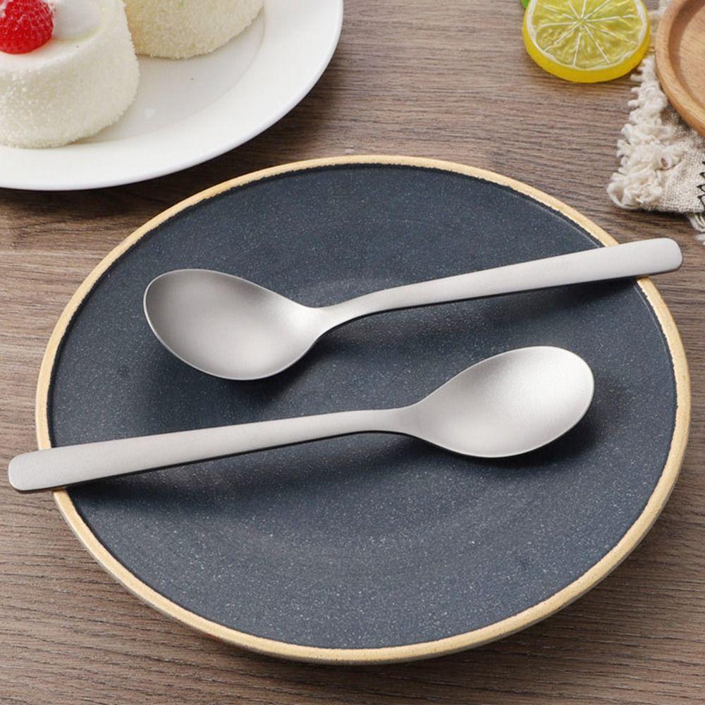 Long Handle Titanium Spoon Environmental Light Titanium Cookware Outdoor Camping Fork  Outdoor Tool