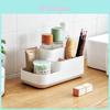 Minimalist Plastic Storage Container With Removable Compartments For Office And Vanity Use